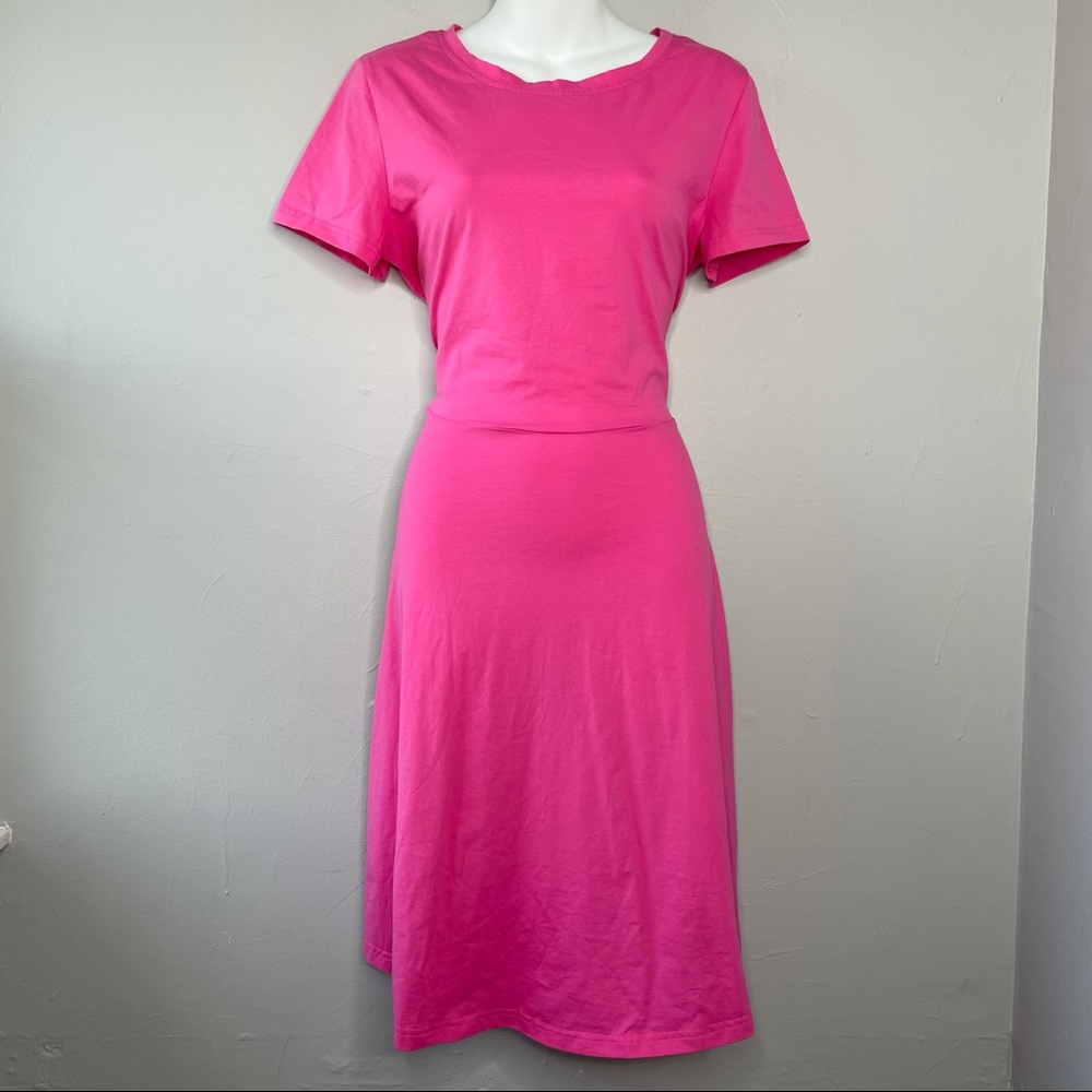 Vibrant Pink Midi Dress